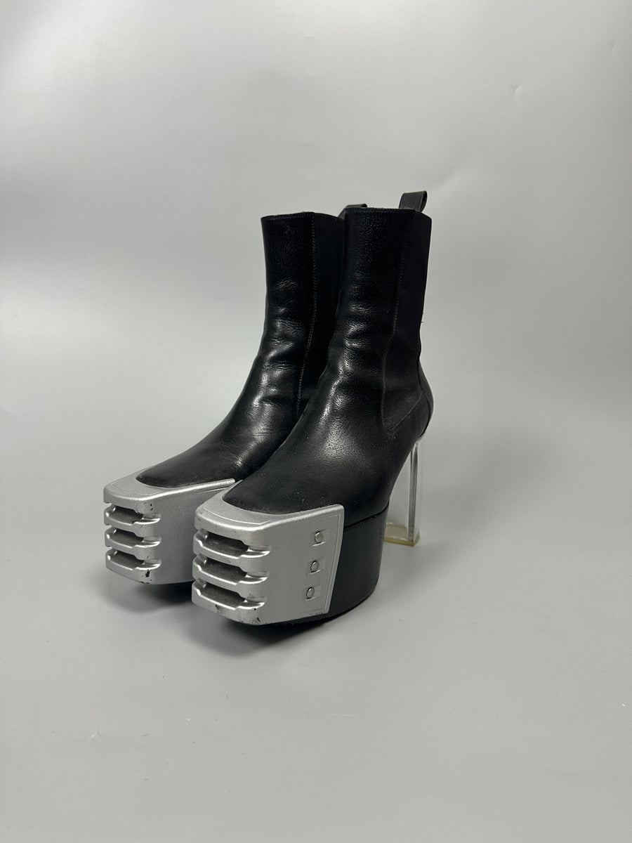 ショートブーツ・ブーティ RICK OWENS 'Taco Kiss' boots Black RICK OWENS - SHOES - Rick Owens