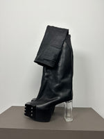 FW23 ‘LUXOR’ Thigh High Flared Grill Kiss Boots