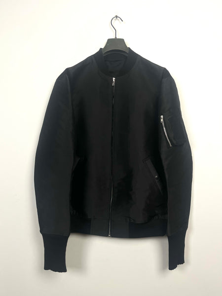 SS15 ‘FAUN’ Leather Embellished Silk Blend Bomber