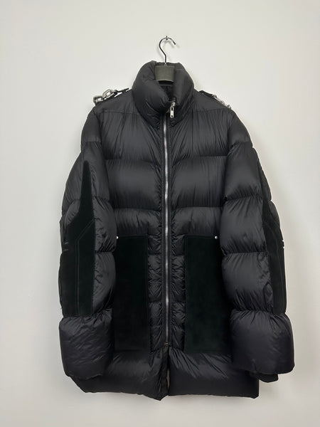 FW19 ‘LARRY’ Chain Suede Puffer Jacket
