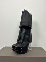 FW23 ‘LUXOR’ Thigh High Flared Grill Kiss Boots