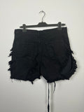 Shredded Denim Trucker Cutoffs