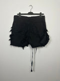 Shredded Denim Trucker Cutoffs