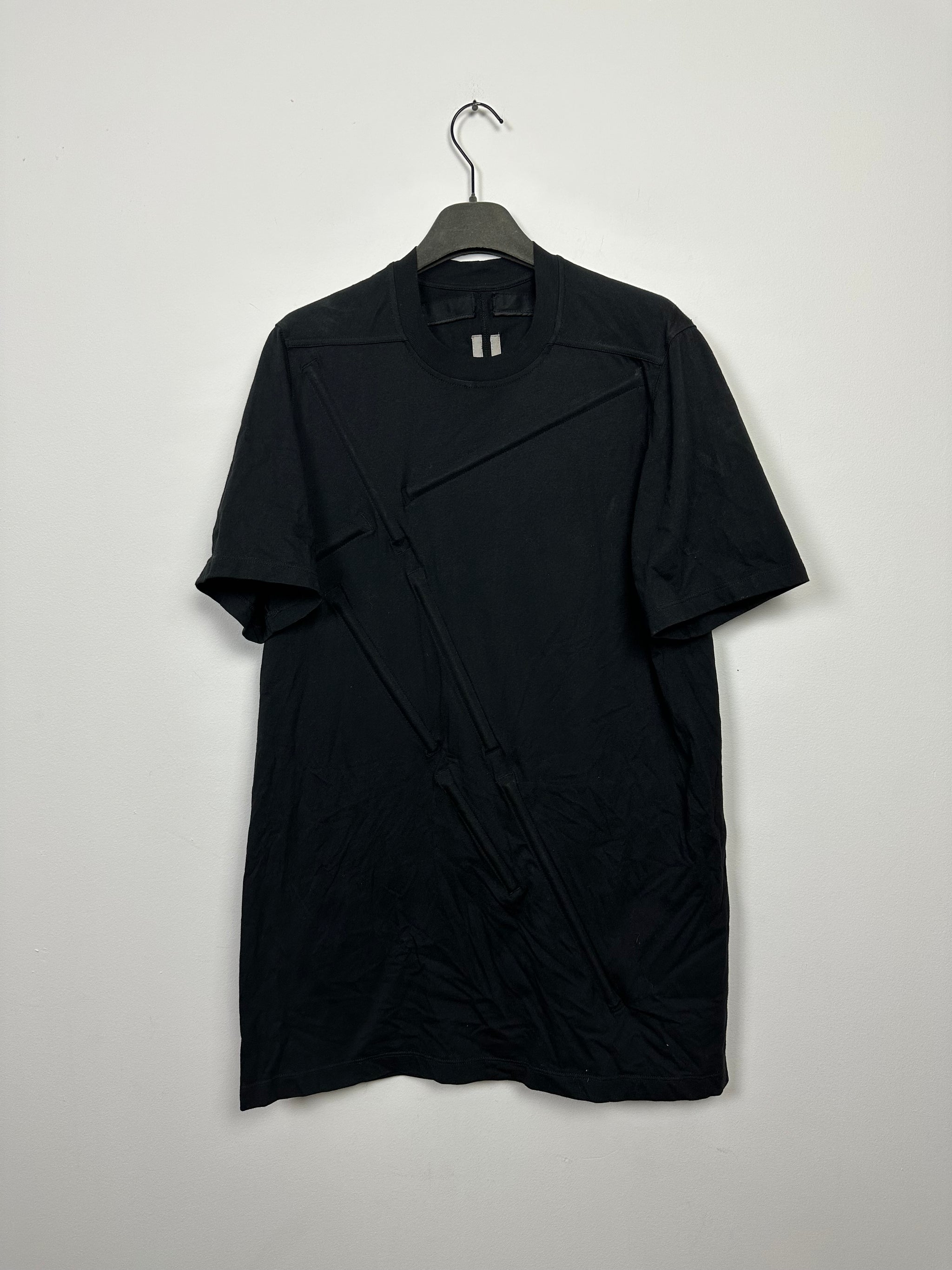 RICK OWENS フラット ショトスリフ クルネック Tシャツ Rick Owens X Champion ロゴ Tシャツ | ブラック | FARFETCH JP