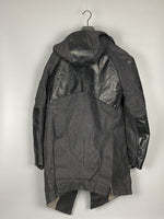 FW13-14 Leather Sleeve Hooded Parka