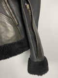 FW08 STAG Mixed Leather Shearling Geo Jacket