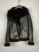 FW08 STAG Mixed Leather Shearling Geo Jacket