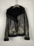 FW08 STAG Mixed Leather Shearling Geo Jacket
