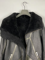 FW08 STAG Mixed Leather Shearling Geo Jacket