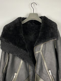 FW08 STAG Mixed Leather Shearling Geo Jacket