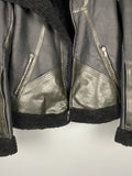 FW08 STAG Mixed Leather Shearling Geo Jacket