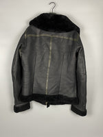 FW08 STAG Mixed Leather Shearling Geo Jacket