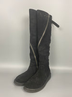 FW11 LIMO Reverse Leather Spiral Zip Boot