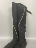 FW11 LIMO Reverse Leather Spiral Zip Boot