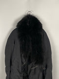 Raccoon Fur Collar Exploder Funnel Neck Jacket