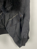 Raccoon Fur Collar Exploder Funnel Neck Jacket