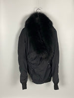 Raccoon Fur Collar Exploder Funnel Neck Jacket