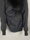 Raccoon Fur Collar Exploder Funnel Neck Jacket