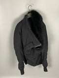 Raccoon Fur Collar Exploder Funnel Neck Jacket