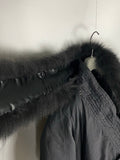 Raccoon Fur Collar Exploder Funnel Neck Jacket