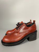 Reverse Leather Heeled Derbies